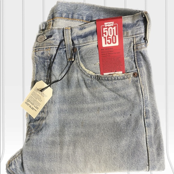 LEVIS 501 ORIGINAL FIT SELVEDGE MEN'S JEANS - Picture 1 of 10